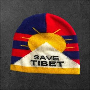 Vintage “Save Tibet” Tibetan Flag Design Beanie